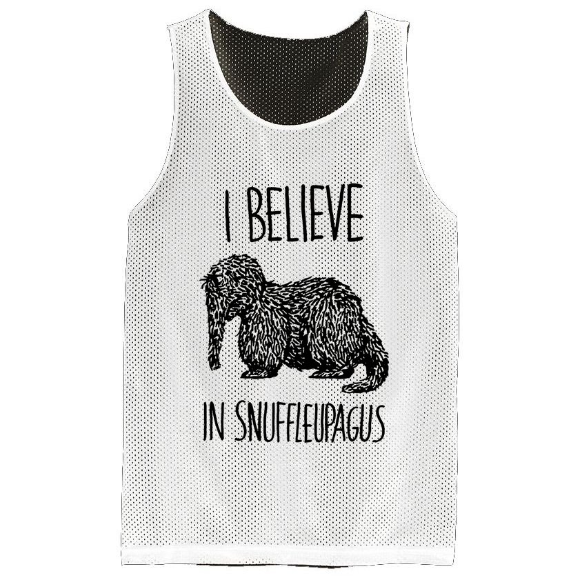 I Believe In Snuffleupagus Mesh Reversible Basketball Jersey Tank