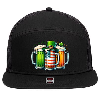 Irish Beer Ireland St Patricks Day Drinking Party 7 Panel Mesh Trucker Snapback Hat