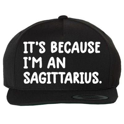 Its Because Im An Sagittarius Zodiac Sign Astrology Cute Cute Gift Wool Snapback Cap