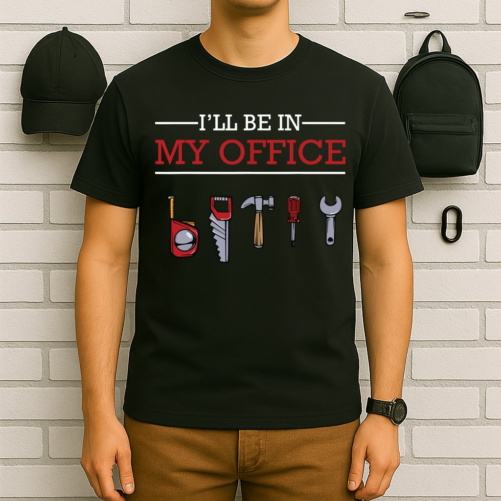 Ill Be In My Office Funny Handyman Woodworking Gift Ideas T-Shirt