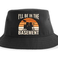 ILl Be In The Basement Drum Set Drumming Drummer Sustainable Bucket Hat