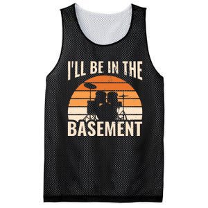 ILl Be In The Basement Drum Set Drumming Drummer Mesh Reversible Basketball Jersey Tank