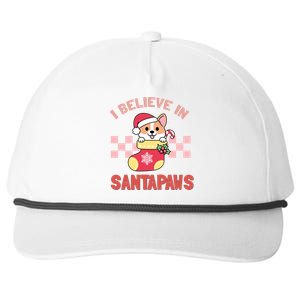 I Believe In Santa Corgi Mom Christmas Corgmas Xmas Gift Snapback Five-Panel Rope Hat