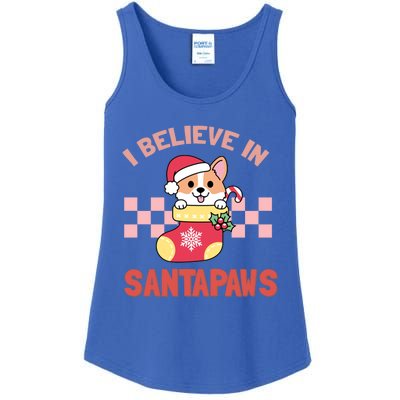 I Believe In Santa Corgi Mom Christmas Corgmas Xmas Gift Ladies Essential Tank