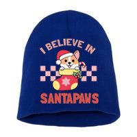 I Believe In Santa Corgi Mom Christmas Corgmas Xmas Gift Short Acrylic Beanie