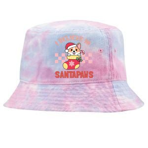 I Believe In Santa Corgi Mom Christmas Corgmas Xmas Gift Tie-Dyed Bucket Hat