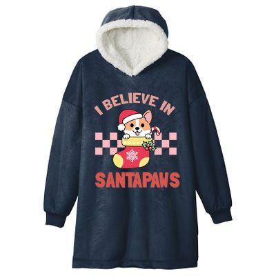 I Believe In Santa Corgi Mom Christmas Corgmas Xmas Gift Hooded Wearable Blanket