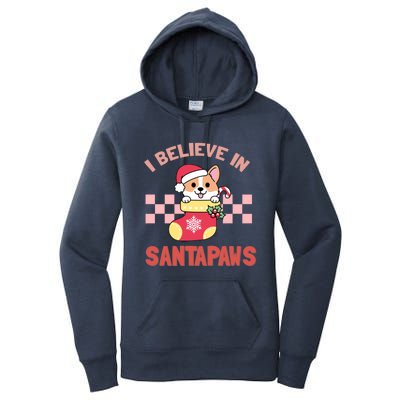 I Believe In Santa Corgi Mom Christmas Corgmas Xmas Gift Women's Pullover Hoodie