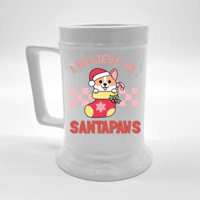 I Believe In Santa Corgi Mom Christmas Corgmas Xmas Gift Beer Stein