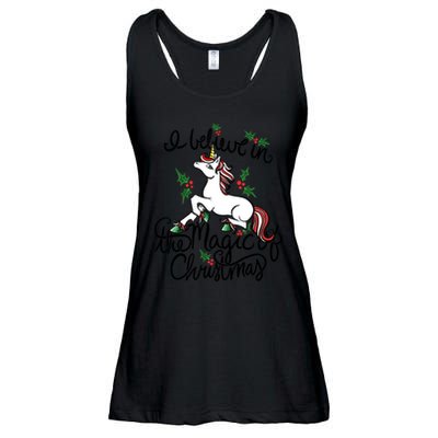 I Believe In The Magic Of Christmas Great Gift Ladies Essential Flowy Tank