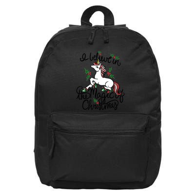 I Believe In The Magic Of Christmas Great Gift 16 in Basic Backpack