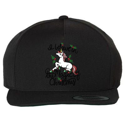 I Believe In The Magic Of Christmas Great Gift Wool Snapback Cap