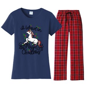 I Believe In The Magic Of Christmas Great Gift Women's Flannel Pajama Set