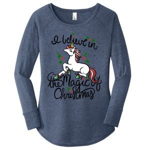 I Believe In The Magic Of Christmas Great Gift Women's Perfect Tri Tunic Long Sleeve Shirt