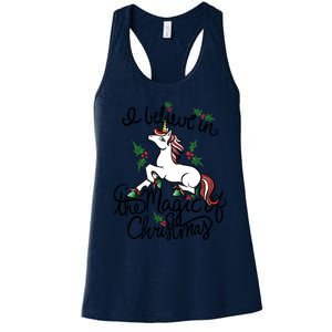 I Believe In The Magic Of Christmas Great Gift Women's Racerback Tank