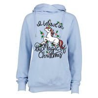 I Believe In The Magic Of Christmas Great Gift Womens Funnel Neck Pullover Hood