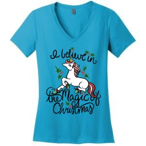 I Believe In The Magic Of Christmas Great Gift Women's V-Neck T-Shirt