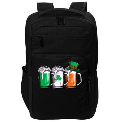 Irish Beer Ireland Flag St Patricks Day Men Women Leprechaun Impact Tech Backpack