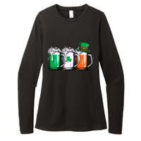 Irish Beer Ireland Flag St Patricks Day Men Women Leprechaun Womens CVC Long Sleeve Shirt