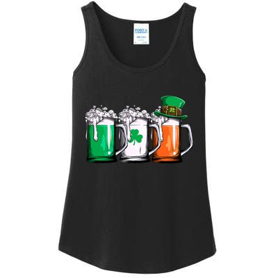 Irish Beer Ireland Flag St Patricks Day Men Women Leprechaun Ladies Essential Tank