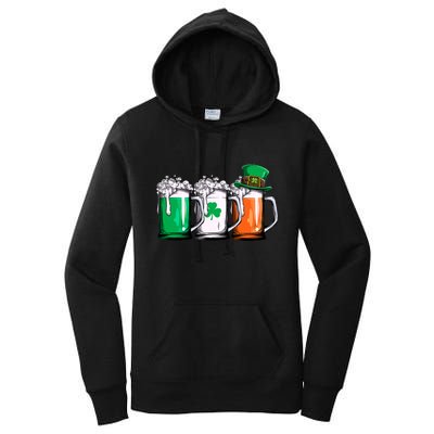 Irish Beer Ireland Flag St Patricks Day Men Women Leprechaun Women's Pullover Hoodie