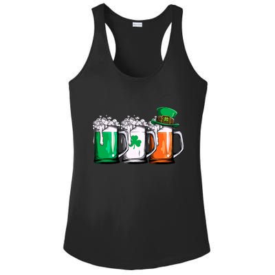 Irish Beer Ireland Flag St Patricks Day Men Women Leprechaun Ladies PosiCharge Competitor Racerback Tank