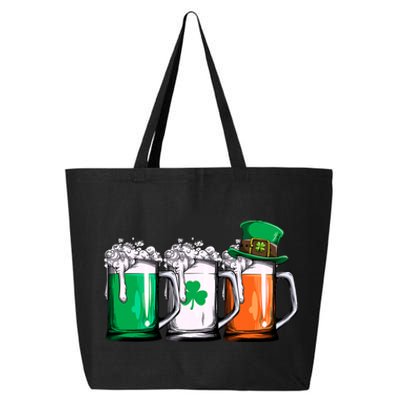 Irish Beer Ireland Flag St Patricks Day Men Women Leprechaun 25L Jumbo Tote