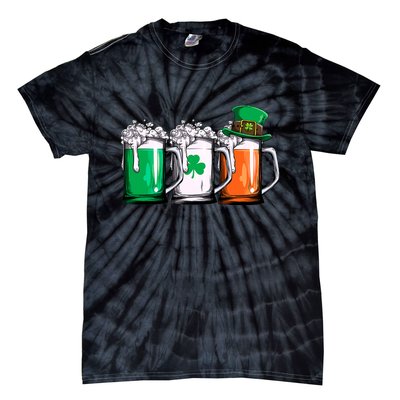 Irish Beer Ireland Flag St Patricks Day Men Women Leprechaun Tie-Dye T-Shirt