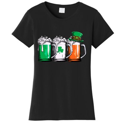 Irish Beer Ireland Flag St Patricks Day Men Women Leprechaun Women's T-Shirt