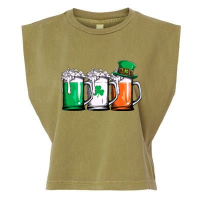 Irish Beer Ireland Flag St Patricks Day Men Women Leprechaun Garment-Dyed Women's Muscle Tee