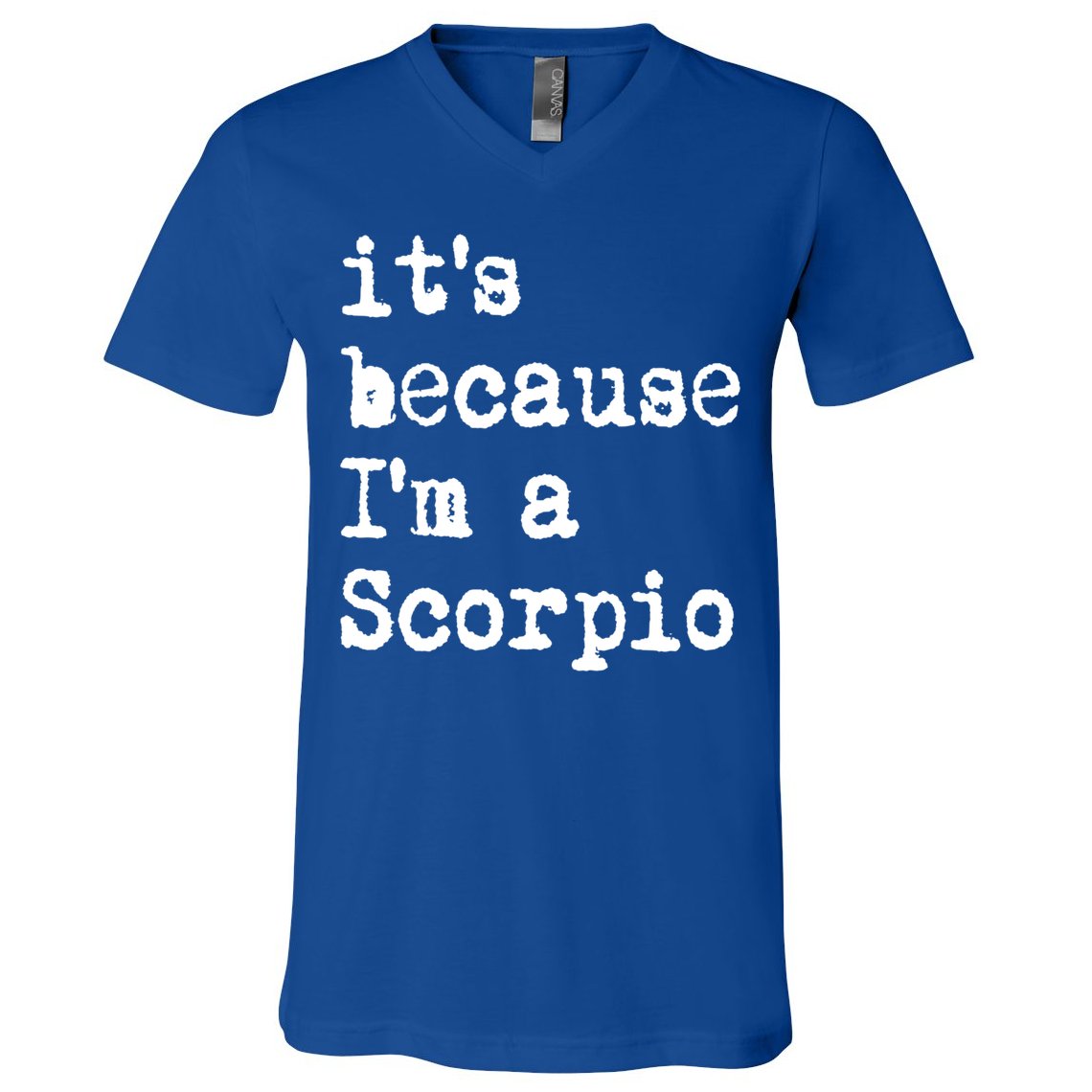 Its Because Im A Scorpio Af Horoscope Zodiac Sign Astrology Gift V-Neck T-Shirt