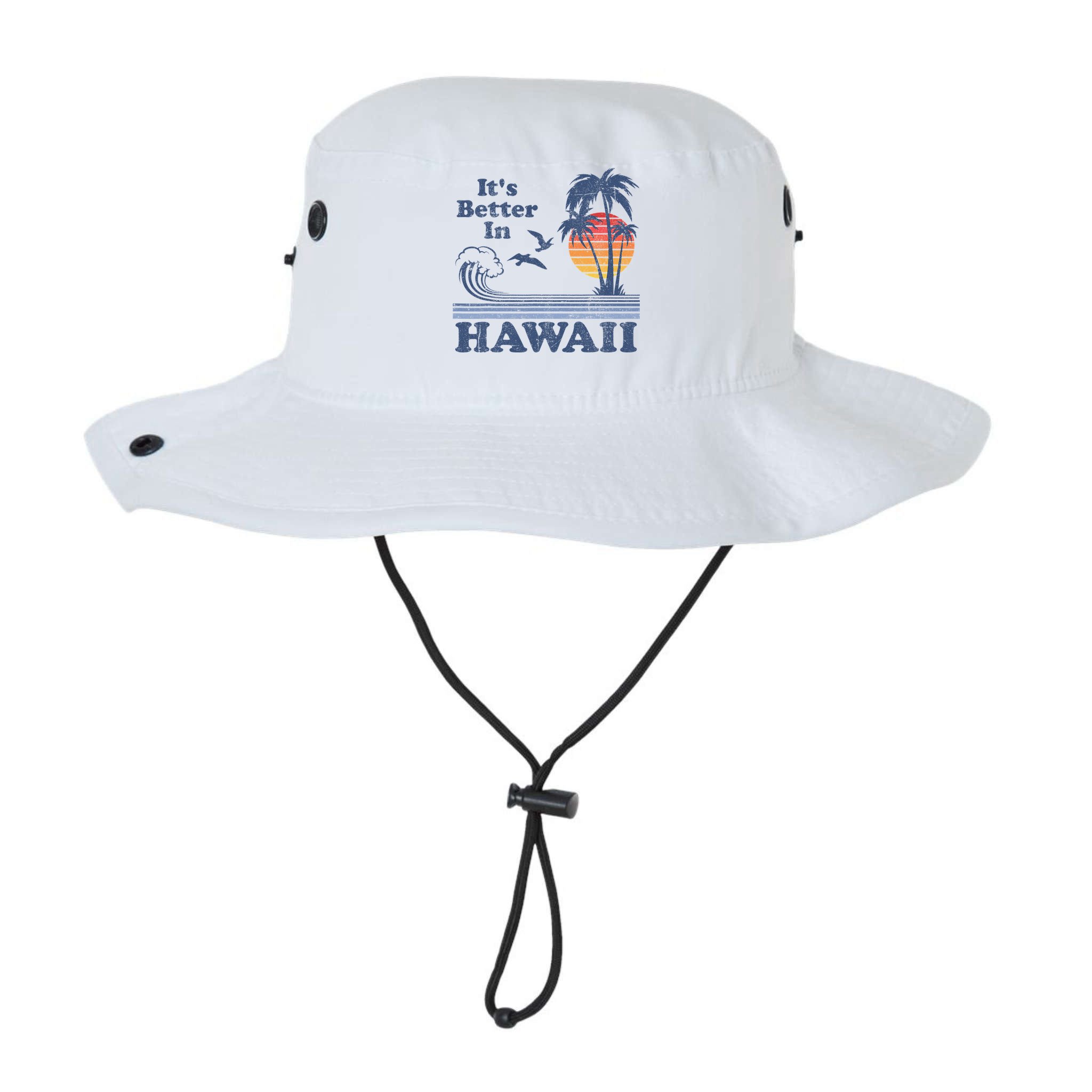 It's Better In Hawaii Beach Vacation Retro Vintage 80's 70's Bucket Hat