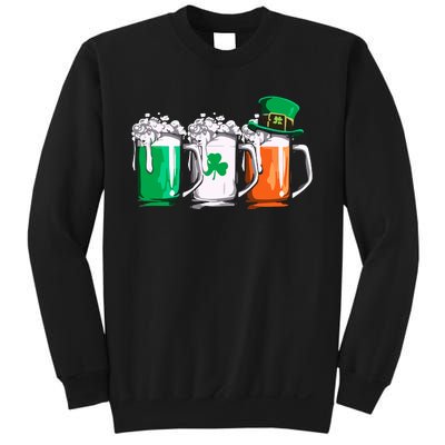 Irish Beer Ireland Flag St Patricks Day Leprechaun Sweatshirt