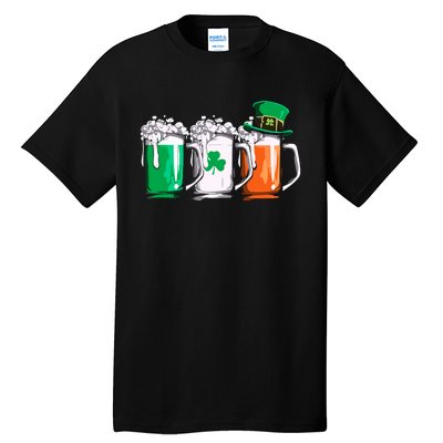 Irish Beer Ireland Flag St Patricks Day Leprechaun Tall T-Shirt