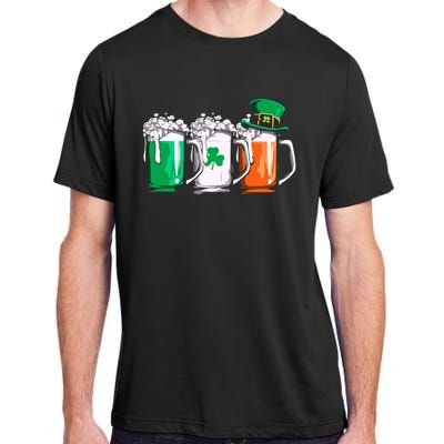 Irish Beer Ireland Flag St Patricks Day Leprechaun Adult ChromaSoft Performance T-Shirt