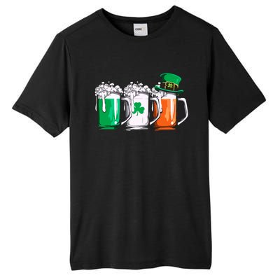 Irish Beer Ireland Flag St Patricks Day Leprechaun Tall Fusion ChromaSoft Performance T-Shirt