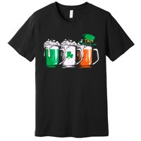 Irish Beer Ireland Flag St Patricks Day Leprechaun Premium T-Shirt