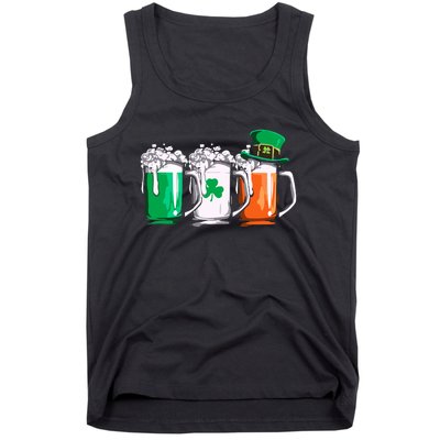 Irish Beer Ireland Flag St Patricks Day Leprechaun Tank Top