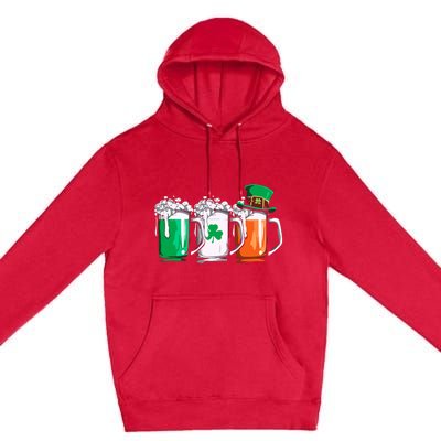 Irish Beer Ireland Flag St Patricks Day Leprechaun Premium Pullover Hoodie