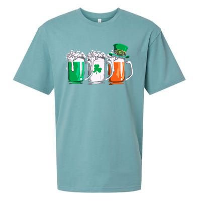 Irish Beer Ireland Flag St Patricks Day Leprechaun Sueded Cloud Jersey T-Shirt