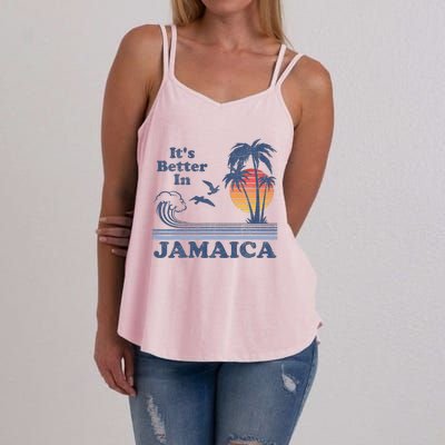 It's Better In Jamaica Jamaican Beach Retro Vintage 80's 70s Women's Strappy Tank