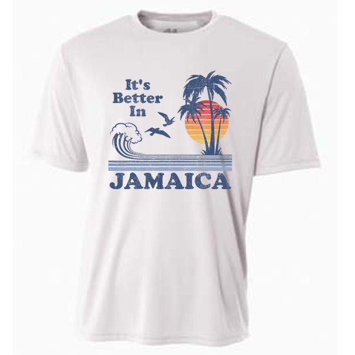 It's Better In Jamaica Jamaican Beach Retro Vintage 80's 70s Cooling Performance Crew T-Shirt