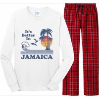 It's Better In Jamaica Jamaican Beach Retro Vintage 80's 70s Long Sleeve Pajama Set