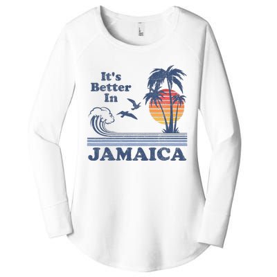 It's Better In Jamaica Jamaican Beach Retro Vintage 80's 70s Women's Perfect Tri Tunic Long Sleeve Shirt