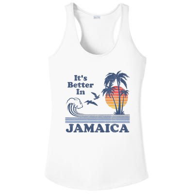 It's Better In Jamaica Jamaican Beach Retro Vintage 80's 70s Ladies PosiCharge Competitor Racerback Tank