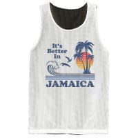 It's Better In Jamaica Jamaican Beach Retro Vintage 80's 70s Mesh Reversible Basketball Jersey Tank