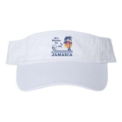 It's Better In Jamaica Jamaican Beach Retro Vintage 80's 70s Valucap Bio-Washed Visor