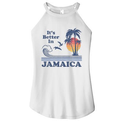 It's Better In Jamaica Jamaican Beach Retro Vintage 80's 70s Women's Perfect Tri Rocker Tank