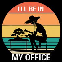 I'll Be In My Office Bonsai Sunset  16 in Basic Backpack