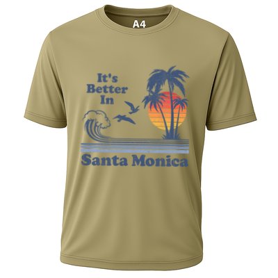 Its Better In Santa Monica California Retro Vintage 80s 70s Performance Shirt